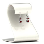 Load image into Gallery viewer, double-drop-lever-back-round-diamond-halo-earrings-with-ruby-in-white-gold-FDEAR11226GRUDR-NL-WG.jpg