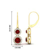 Load image into Gallery viewer, double-drop-lever-back-round-diamond-halo-earrings-with-ruby-in-yellow-gold-FDEAR11226GRUDR-NL-YG.jpg