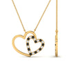 Load image into Gallery viewer, double-heart-open-pendant-with-black-diamonds-in-FDPD10806-GBLACK-NL-YG.jpg