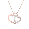 Load image into Gallery viewer, double-heart-open-pendant-with-diamonds-in-FDPD10806-NL-RG.jpg