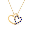 Load image into Gallery viewer, double-heart-open-pendant-with-sapphire-in-FDPD10806-GSABL-NL-YG.jpg