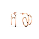 Load image into Gallery viewer, double-hoops-ear-cuffs-in-rose-gold-FDEAR11039-NL-RG