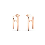 Load image into Gallery viewer, double-hoops-ear-cuffs-in-rose-gold-FDEAR11039-NL-RG