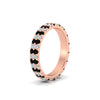 Load image into Gallery viewer, double-row-diamond-eternity-ring-1-ct-with-black-diamond-in-rose-gold-FD11378BGBLACK-1.00CT-NL-RG