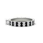 Load image into Gallery viewer, double-row-diamond-eternity-ring-1-ct-with-black-diamond-in-white-gold-FD11378BGBLACK-1.00CT-NL-WG