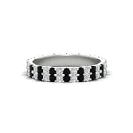 Load image into Gallery viewer, double-row-diamond-eternity-ring-1-ct-with-black-diamond-in-white-gold-FD11378BGBLACK-1.00CT-NL-WG