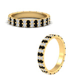 Load image into Gallery viewer, double-row-diamond-eternity-ring-1-ct-with-black-diamond-in-yellow-gold-FD11378BGBLACK-1.00CT-NL-YG