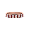 Load image into Gallery viewer, double-row-diamond-eternity-ring-1-ct-with-ruby-in-rose-gold-FD11378BGRUDR-1.00CT-NL-RG