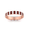 Load image into Gallery viewer, double-row-diamond-eternity-ring-1-ct-with-ruby-in-rose-gold-FD11378BGRUDR-1.00CT-NL-RG