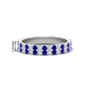 Load image into Gallery viewer, double-row-diamond-eternity-ring-1-ct-with-sapphire-in-white-gold-FD11378BGSABL-1.00CT-NL-WG