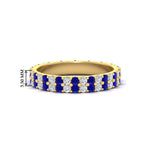 Load image into Gallery viewer, double-row-diamond-eternity-ring-1-ct-with-sapphire-in-yellow-gold-FD11378BGSABL-1.00CT-NL-YG