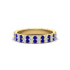 Load image into Gallery viewer, double-row-diamond-eternity-ring-1-ct-with-sapphire-in-yellow-gold-FD11378BGSABL-1.00CT-NL-YG