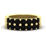 Load image into Gallery viewer, double-row-shared-prong-black-diamond-wedding-band-in-yellow-gold-FD11382BGBLACK-1.50CT-NL-YG