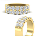 Load image into Gallery viewer, double-row-shared-prong-diamond-wedding-band-in-yellow-gold-FD11382BANGLE3-1.50CT-NL-YG