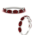 Load image into Gallery viewer, east-west-2-carat-marquise-ruby-wedding-ring-in-FD9939MQBGRUDRANGLE3-2.00CT-NL-WG