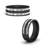 Load image into Gallery viewer, east-west-baguette-halfway-engagement-band