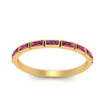 Load image into Gallery viewer, east-west-baguette-stack-pink-sapphire-wedding-band-in-yellow-gold-FD123020BGSADRPI-NL-YG.jpg