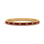 Load image into Gallery viewer, east-west-baguette-stack-ruby-wedding-band-in-yellow-gold-FD123020BGRUDR-NL-YG.jpg