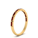 Load image into Gallery viewer, east-west-baguette-stack-ruby-wedding-band-in-yellow-gold-FD123020BGRUDR-NL-YG.jpg