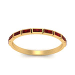 Load image into Gallery viewer, east-west-baguette-stack-ruby-wedding-band-in-yellow-gold-FD123020BGRUDR-NL-YG.jpg