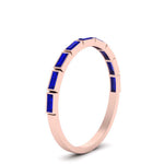 Load image into Gallery viewer, east-west-baguette-stack-sapphire-wedding-band-in-rose-gold-FD123020BGSABL-NL-RG.jpg