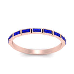 Load image into Gallery viewer, east-west-baguette-stack-sapphire-wedding-band-in-rose-gold-FD123020BGSABL-NL-RG.jpg