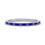 Load image into Gallery viewer, east-west-baguette-stack-sapphire-wedding-band-in-white-gold-FD123020BGSABL-NL-WG.jpg