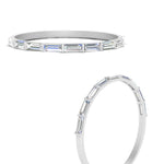 Load image into Gallery viewer, east-west-diamond-baguette-stacking-ring-in-white-gold-FD123178B-NL-WG