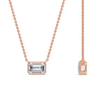 Load image into Gallery viewer, east-west-emerald-diamond-solitaire-pendant-in-rose-gold-fdpd10538emangle3-1-00ct-nl-rg_0e8e8b17-7bb9-41d3-851f-b76b1a8a3e03