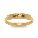 Load image into Gallery viewer, East West Name Signet Band