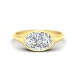 Load image into Gallery viewer, east-west-lab-grown-oval-cut-bezel-engagement-ring-in-yellow-gold-fdenr11606ovr-nl-yg