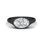 Load image into Gallery viewer, east-west-oval-bezel-engagement-ring-in-black-gold-fdenr11606ovr-nl-bg