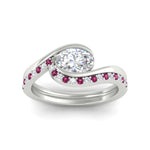 Load image into Gallery viewer, east-west-oval-pink-sapphire-wedding-band-ring-set-in-white-gold-fdens7806ovgsadrpiangle5-nl-wg.jpg?v=1759991829