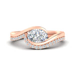 Load image into Gallery viewer, east-west-oval-wedding-band-ring-set-in-rose-gold-fdens7806ov-nl-rg.jpg?v=1759991829