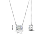 Load image into Gallery viewer, Emerald Cut East West Solitaire Pendant