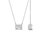 Load image into Gallery viewer, Emerald Cut East West Solitaire Pendant