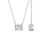 Load image into Gallery viewer, Emerald Cut East West Solitaire Pendant