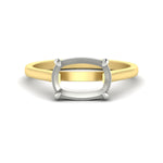 Load image into Gallery viewer, east-west-semi-mount-2-tone-engagement-ring-in-yellow-gold-fd11539smr-nl-yg