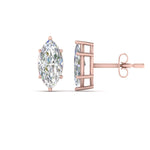 Load image into Gallery viewer, Marquise Diamond 6 Prong Stud Earrings