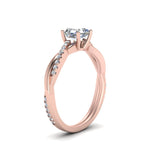 Load image into Gallery viewer, elegant-asscher-cut-lab-grown-infinity-ring-in-rose-gold-FD-8253ASRANGLE2-NL-RG