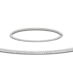 Load image into Gallery viewer, Elegant Round Diamond Bangle Bracelet