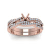 Load image into Gallery viewer, elegant-semi-mount-twisted-vine-bridal-ring-set-in-14K-rose-gold-FD8233SMANGLE5-NL-RG