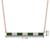 Load image into Gallery viewer, emerald-baguette-bar-diamond-necklace-in-FD-PD86790GEMGR-NL-RG