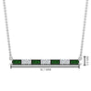 Load image into Gallery viewer, emerald-baguette-bar-diamond-necklace-in-FD-PD86790GEMGR-NL-WG