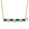 Load image into Gallery viewer, emerald-baguette-bar-diamond-necklace-in-FD-PD86790GEMGR-NL-YG
