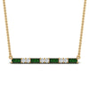 Load image into Gallery viewer, emerald-baguette-bar-diamond-necklace-in-FD-PD86790GEMGR-NL-YG