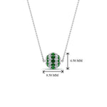 Load image into Gallery viewer, emerald-ball-pendant-0.70-ct-in-FDPD8433GEMGR-NL-WG