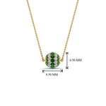 Load image into Gallery viewer, emerald-ball-pendant-0.70-ct-in-FDPD8433GEMGR-NL-YG