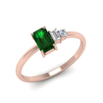 Load image into Gallery viewer, emerald-cluster-commitemt-ring-in-rose-gold-FD9008EMGEMGR-NL-RG