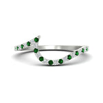 Load image into Gallery viewer, emerald-curved-swirl-wedding-band-in-white-gold-fdens7806robgemgr-nl-wg.jpg?v=1759992439